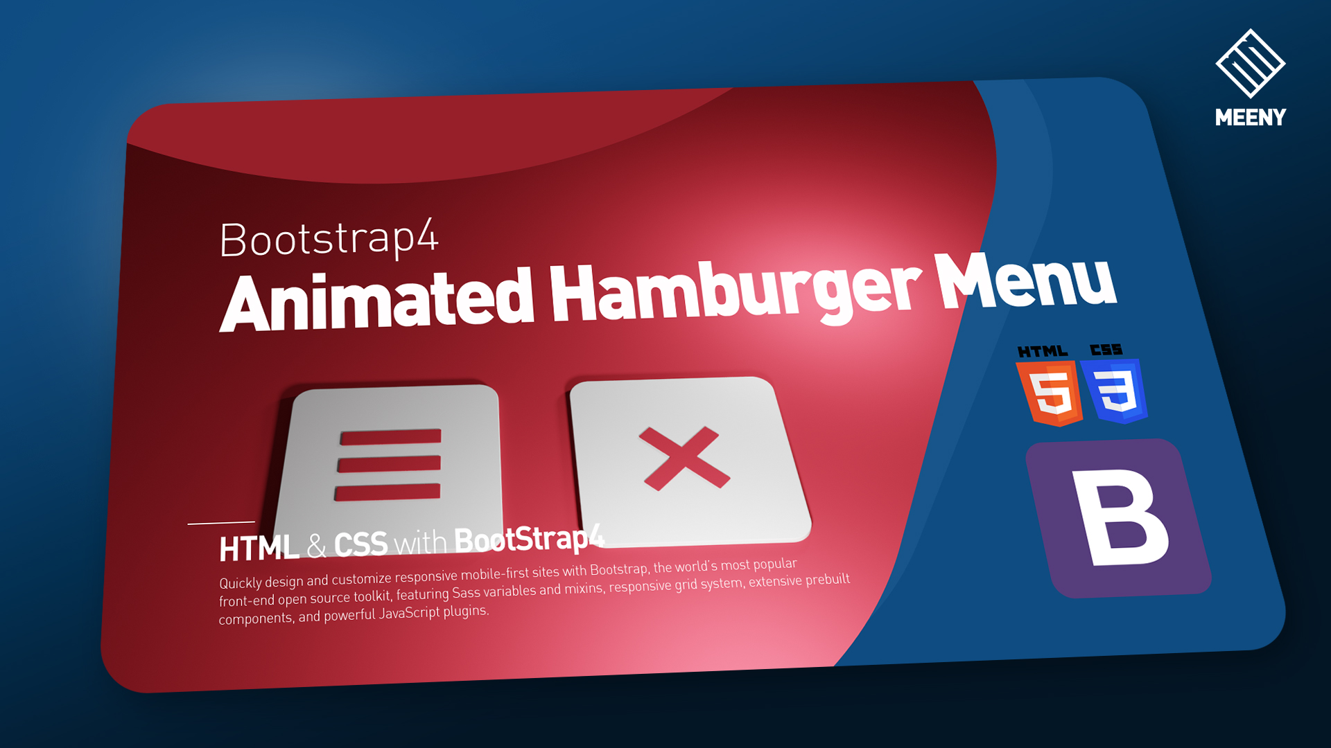 Bootstrap – Animated Hamburger Menu – Meeny