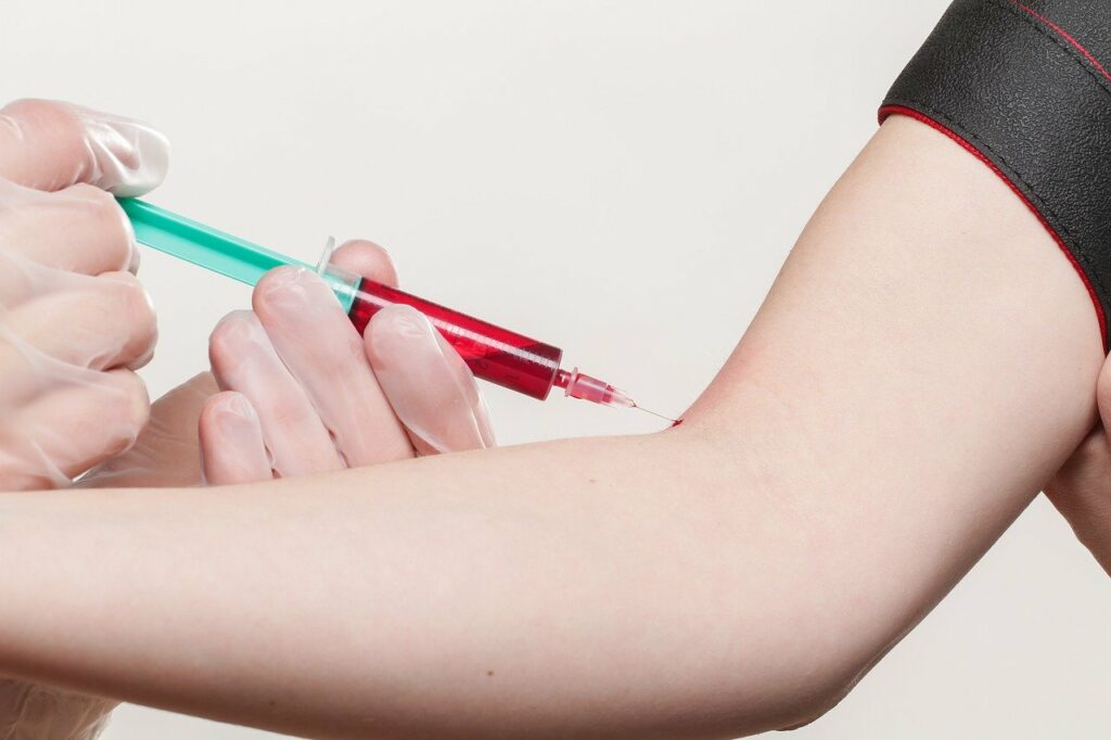 blood collection, blood, syringe