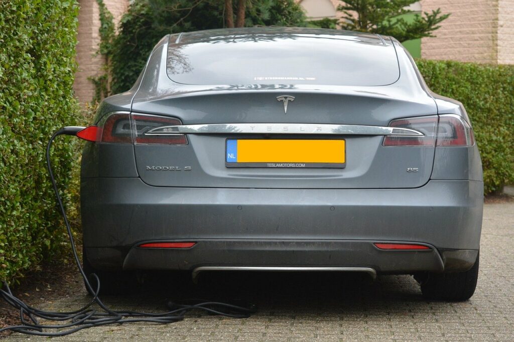 electric car, car, charging