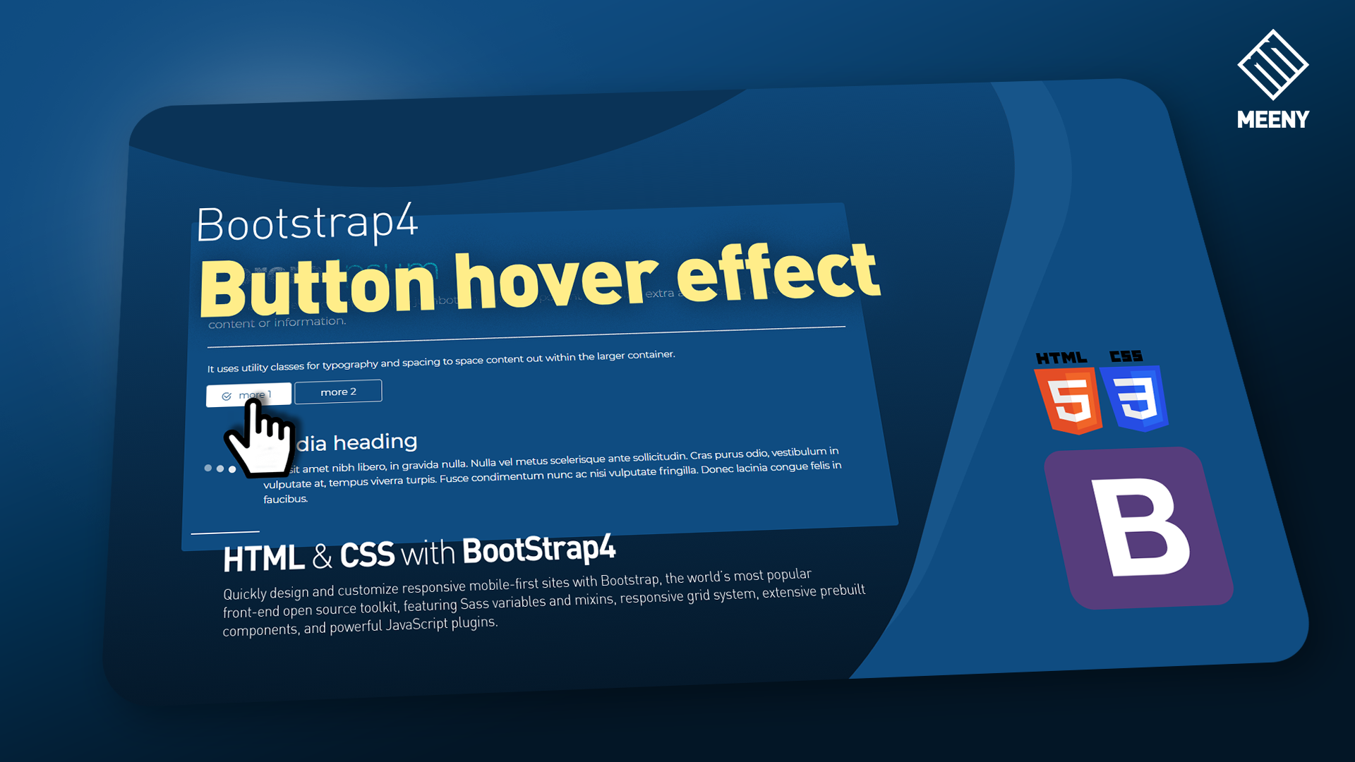 Button hover effect – Bootstrap4 – Meeny