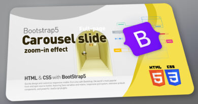 Bootstrap5 – Full Page Carousel slide zoom-in CSS effect